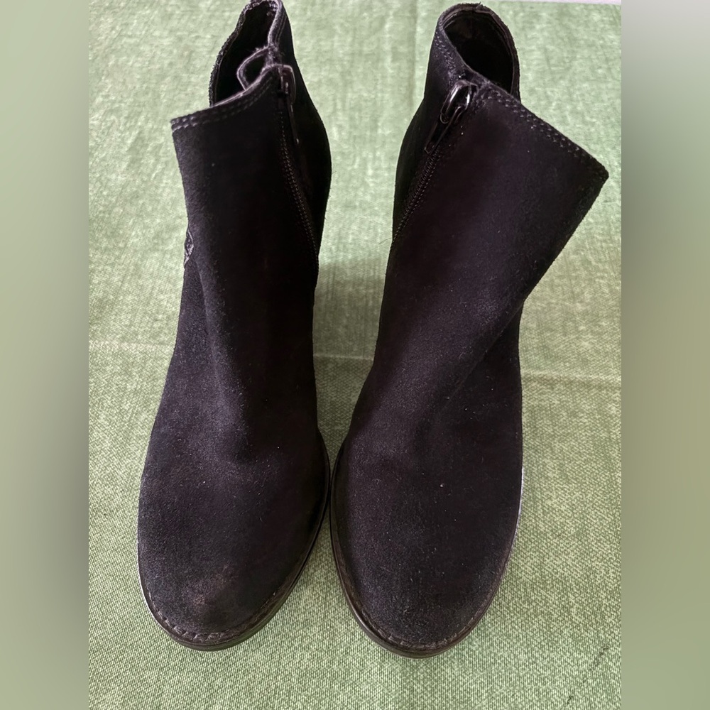 Lucky Brand Black Suede Ankle Booties